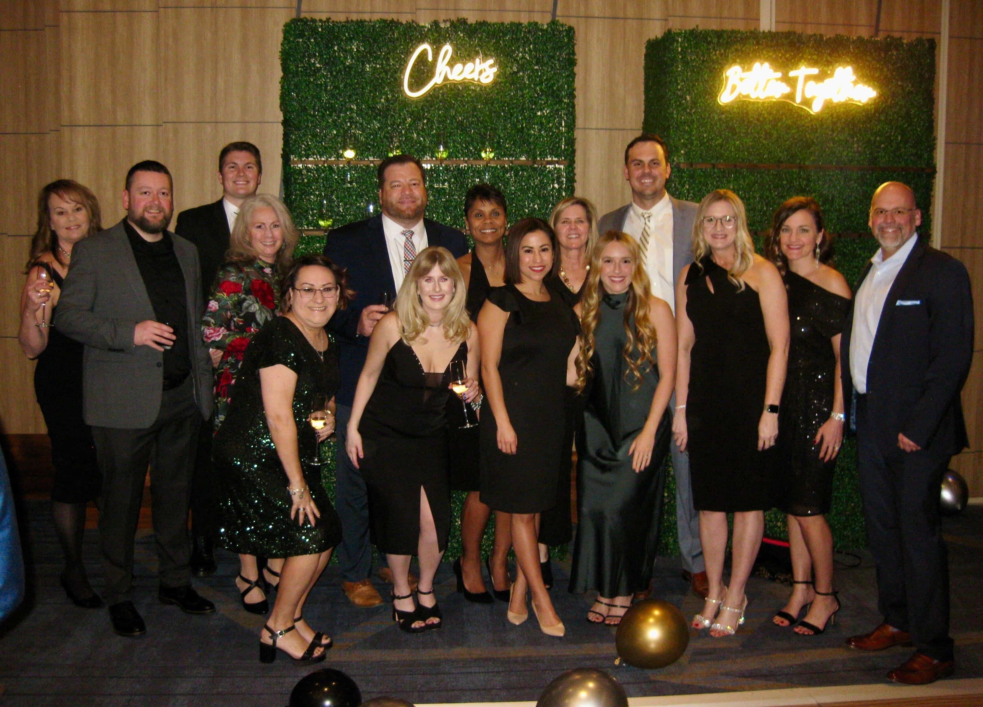 Grace Hill employees at a celebrating at an event.
