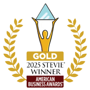2025 gold stevie award winner logo, business-to-business product, realync by grace hill