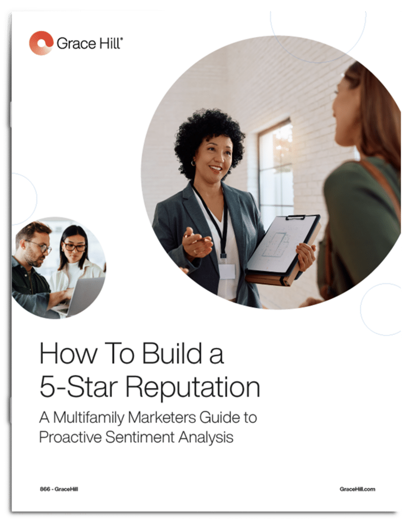 Grace Hill's e-book cover "How to Build a 5-Star Reputation".