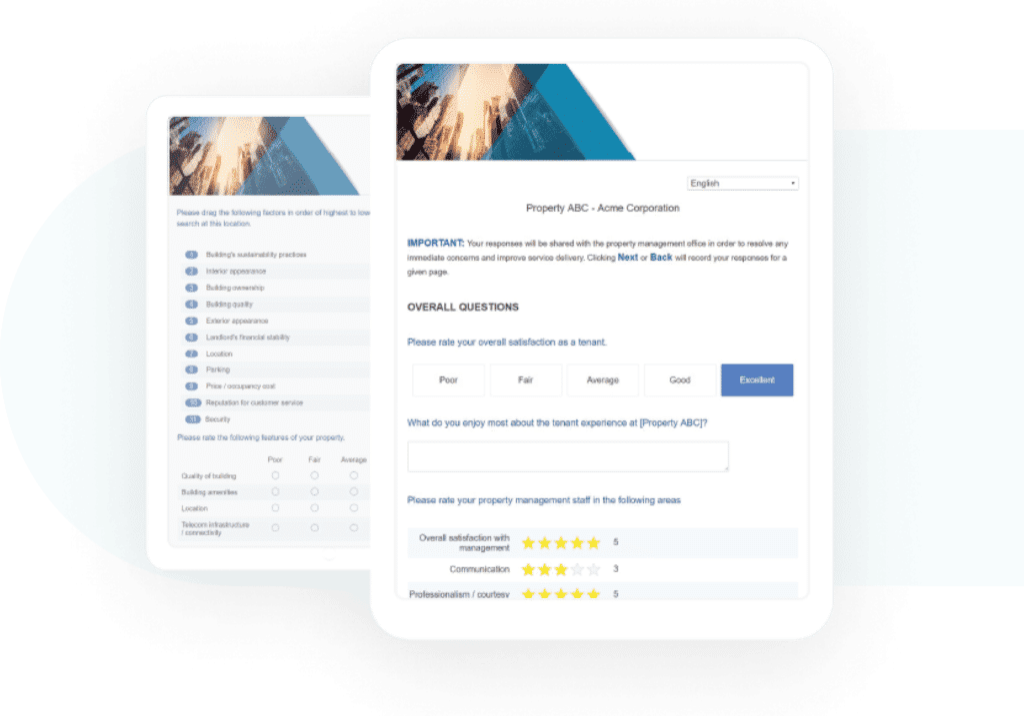 kingsleysurveys tenant survey screen example