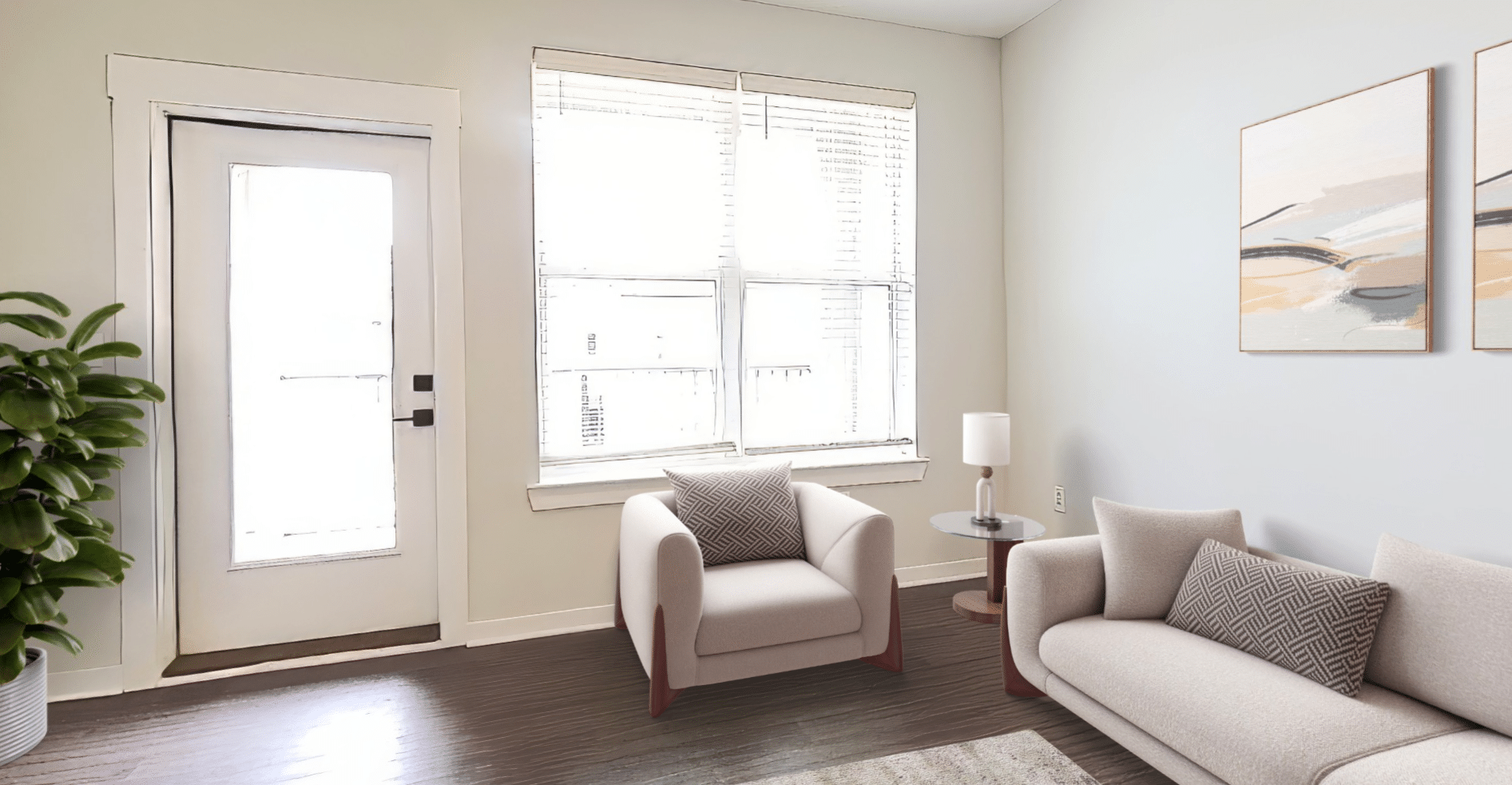 virtual staging of an apartment