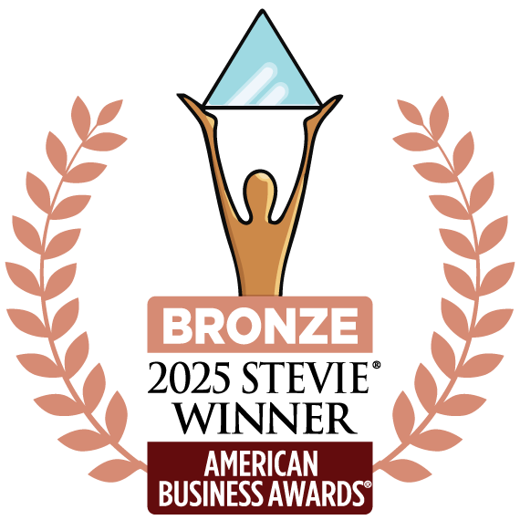 2025 bronze stevie award winner logo, grace hill technology